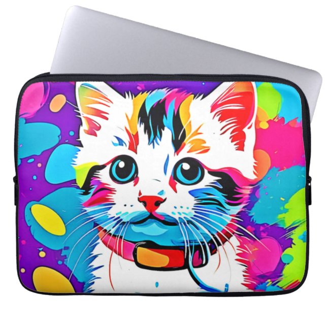 Colorful Kitesurf Kunst Laptopschutzhülle (Vorderseite)