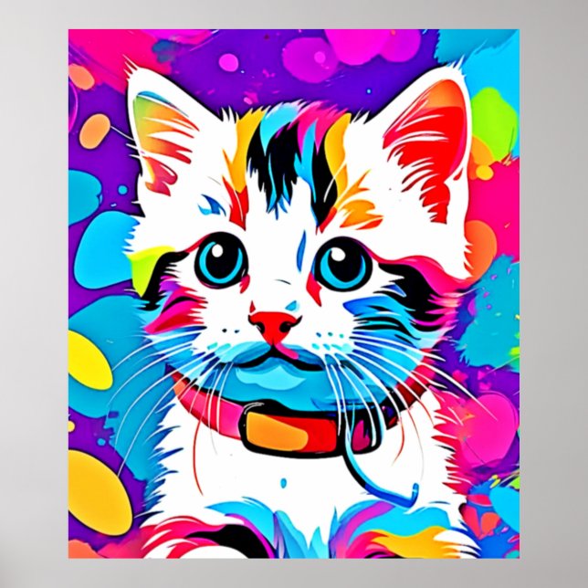 Colorful Kitesurf Kunst Poster (Vorne)