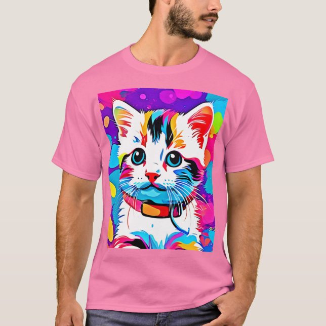 Colorful Kitesurf Kunst T-Shirt (Vorderseite)