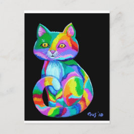 Colorful Kitten Postkarte