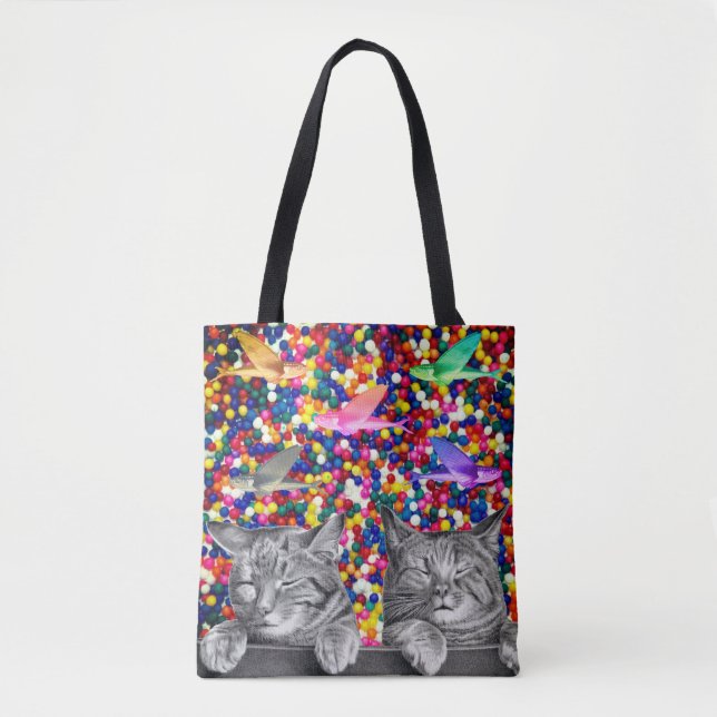 Colorful Kitty Dreams Tasche (Vorderseite)