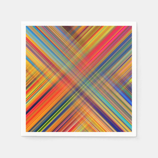 Colorful Kriss Kross Pattern Plaid Serviette (Vorderseite)