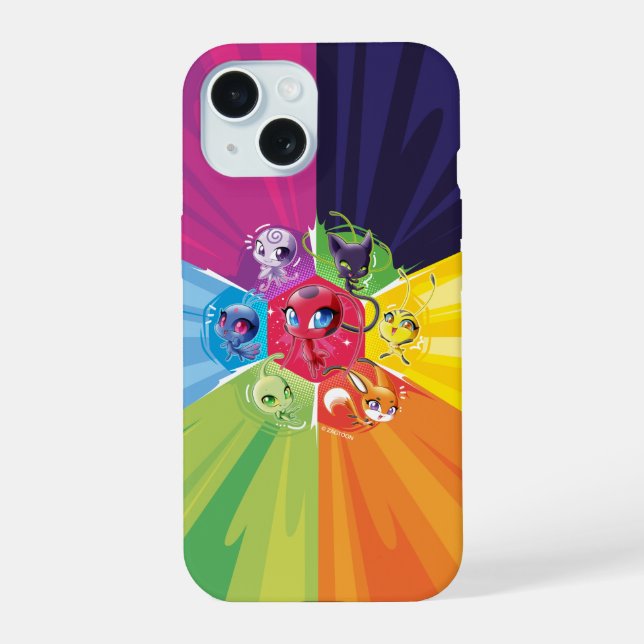 Colorful Kwamis iPhone 15 Hülle (Rückseite)
