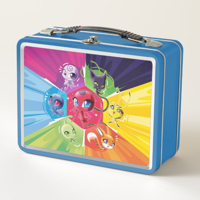 Colorful Kwamis Metall Brotdose (Vorderseite)