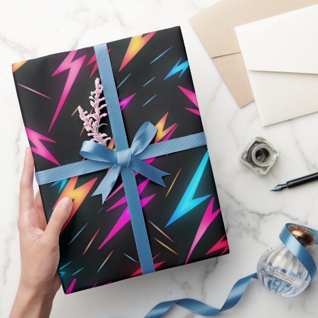 Colorful Lightning Bolt Pattern  Geschenkpapier (Schenken)
