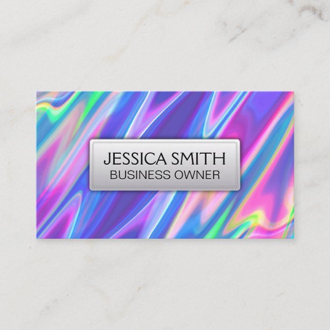 Colorful Liquid Business Card Visitenkarte (Vorderseite)