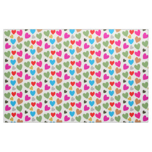 Colorful Lovely Hearts - Liebe kommt in allen Farb Stoff