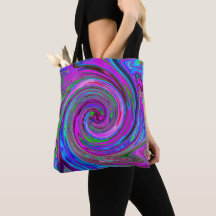 Colorful Magenta Swirl Retro Abstract Design