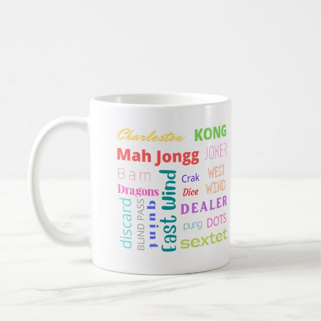 Colorful Mah Jongg Tasse (Links)