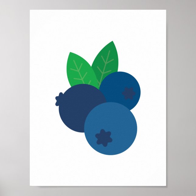 Colorful Maine Blueberries Poster (Vorne)