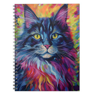 Colorful Maine Coon Notizblock