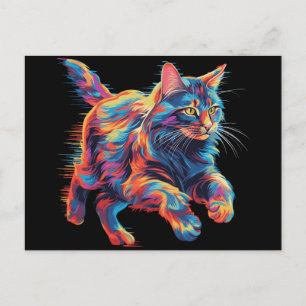 Colorful Maine Coon Postkarte