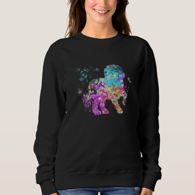 Colorful Maltese  Dog Malteses Sweatshirt (Vorderseite)