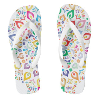 Colorful Mandala Flip Flops