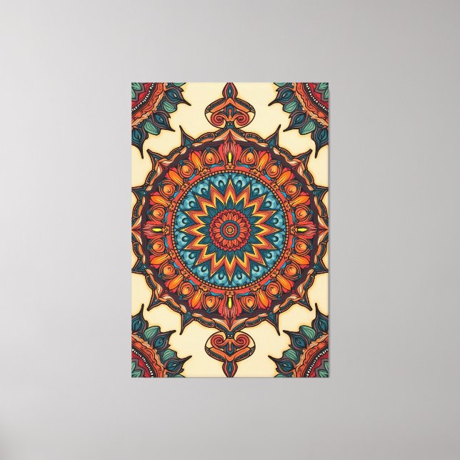 Colorful Mandala Leinwanddruck (Vorderseite)