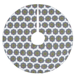 Colorful Mandala Polyester Weihnachtsbaumdecke
