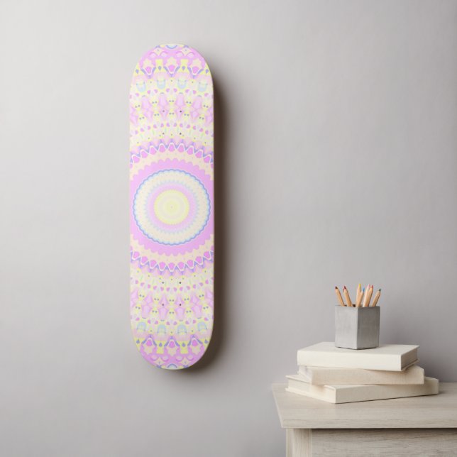 Colorful Mandala Skateboard (Wandkunst)