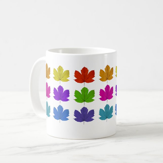 Colorful maple leaves kaffeetasse (Vorderseite Links)