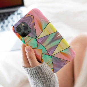 Colorful Marble pink purple blue Modern Aesthetic Case-Mate iPhone Hülle