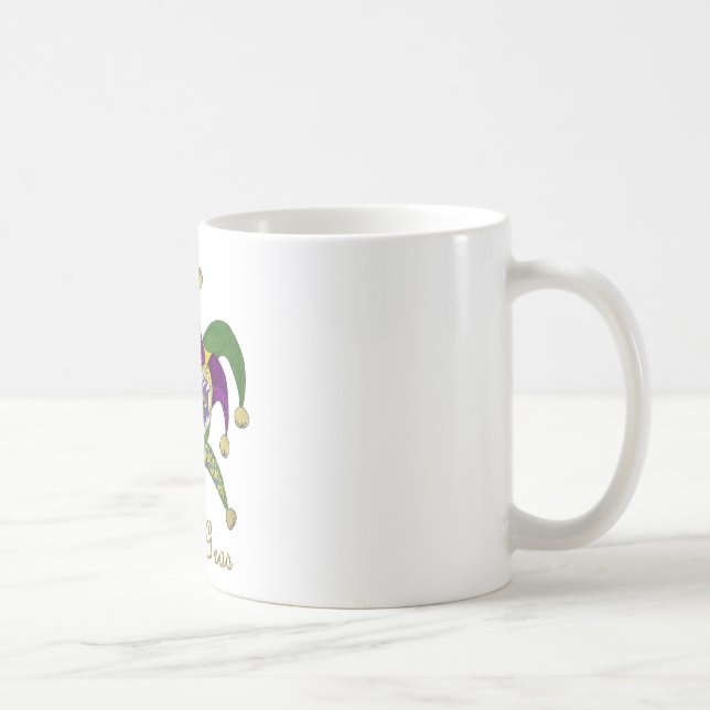 Colorful Mardi Gras Jesters Mask Kaffeetasse (Rechts)
