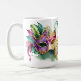COLORFUL MARDI GRAS MASKS KAFFEETASSE