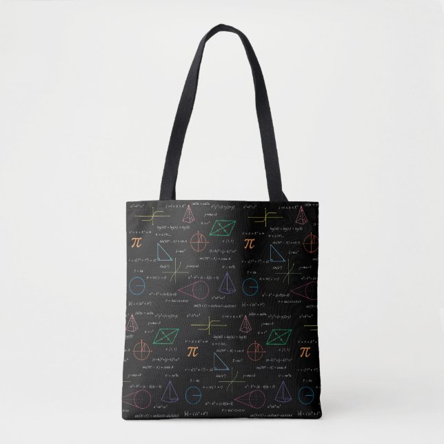 Colorful Mathematics Equations Math Formulas  Tasche (Vorderseite)