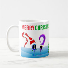 Colorful Merry Christmas Cartoon Kaffeetasse