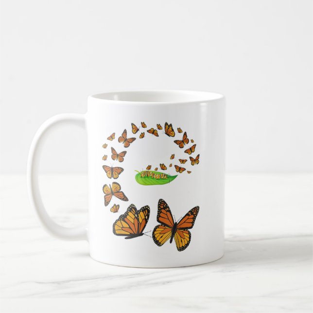 Colorful Metamorphosis - Butterfly Lover Butterfli Kaffeetasse (Links)