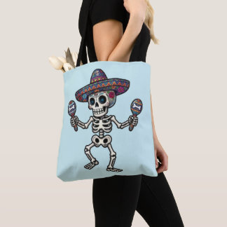 Colorful Mexican Skeleton Tasche