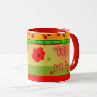 Colorful Mexican Theme Green Red Orange Mug