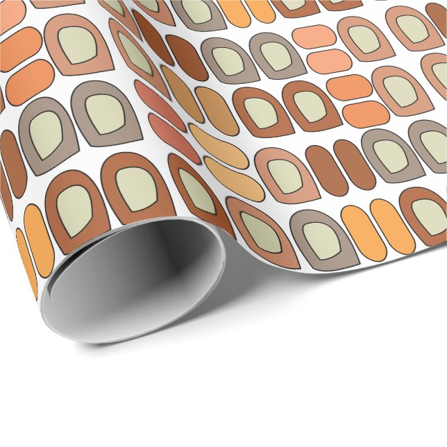 Colorful Mid Century Modern Geometric Geschenkpapier (Rolleneckpunkt)
