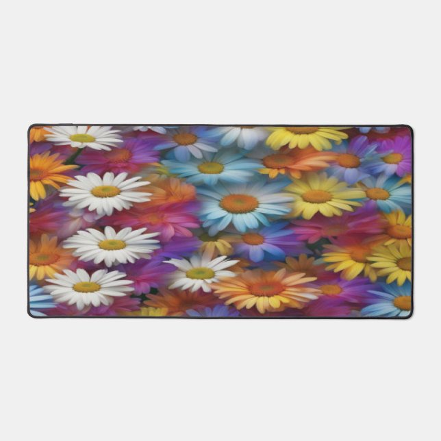 Colorful Mini Daisies - Desk Mat (Recto)