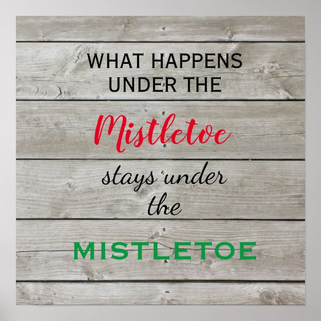 Colorful Mistletoe Holiday Poster (Vorne)