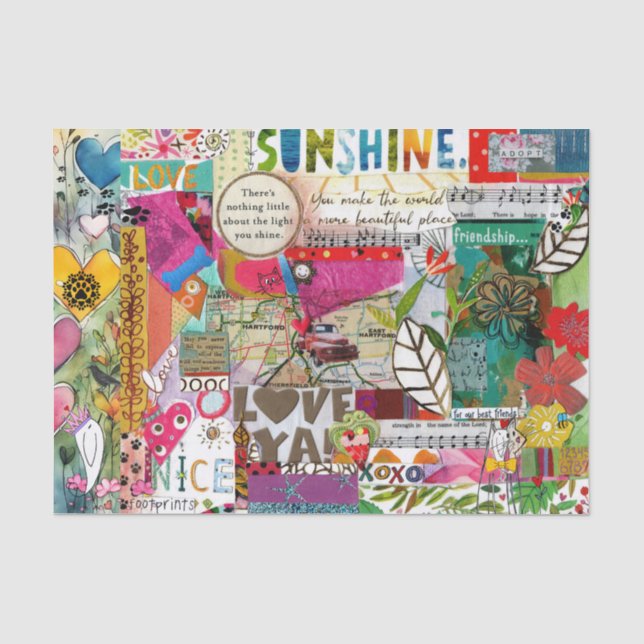 Colorful Mixed Media Inspirational  Seidenpapier (Vorderseite)