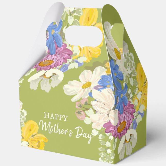 Colorful Modern Floral Blooms Mothers Day Geschenkschachtel (Vorderseite)