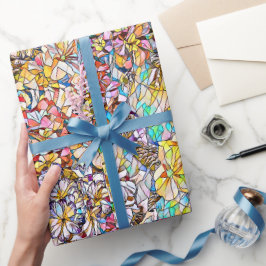 Colorful Modern Flowers Geschenkpapier