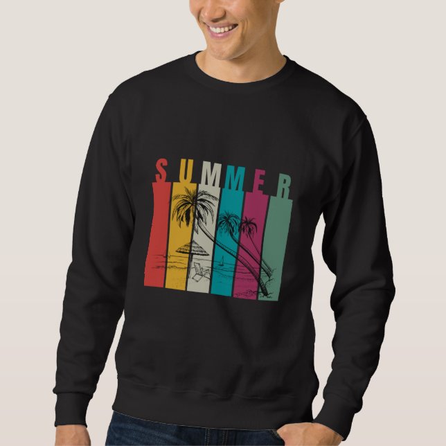 Colorful Modern Summer Design Sweatshirt (Vorderseite)