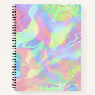 Colorful Moderne Holographique Carnet Abstrait