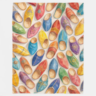 Colorful Moroccan Babouche Slippers Fleecedecke