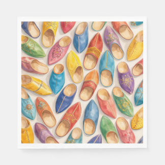 Colorful Moroccan Babouche Slippers Serviette