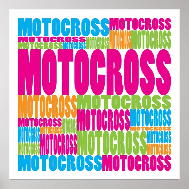 Colorful Motocross Poster (Vorne)