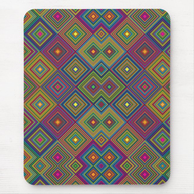 Colorful mouse pad featuring a vibrant geometric  mousepad (Vorne)