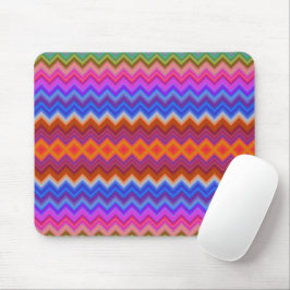 Colorful mouse pad featuring vibrant zigzag  mousepad