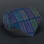 Colorful Multiplication Tables Pattern on Navy Krawatte<br><div class="desc">If you love that two times 12 is 24, then this pattern of all the multiplication tables is for you! The times tables from 1-12 are represented in bright colors against a dark navy blue background. Numbers are in a Matrix-style computer type font. Each number has its own color in...</div>