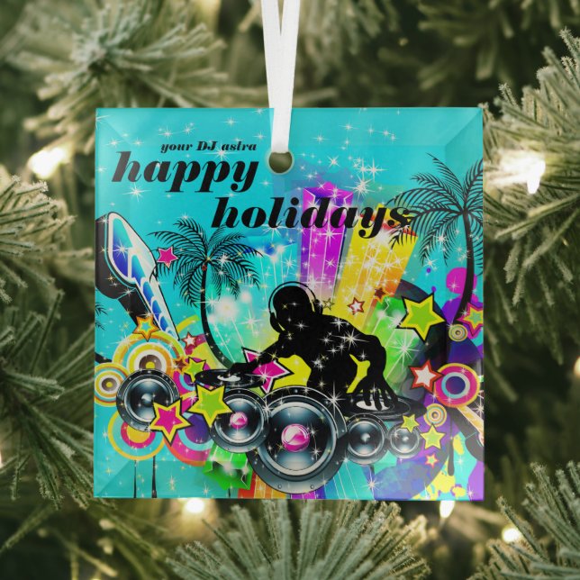Colorful Music DJ Ornament Aus Glas (Insitu)