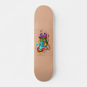Colorful Music Graffiti Skateboard