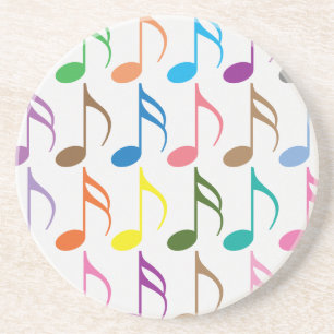 Colorful musical notes pattern getränkeuntersetzer