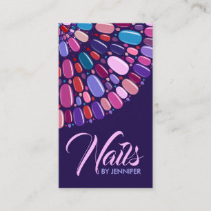 Colorful Nail Art Mandala - Ernennung Visitenkarte
