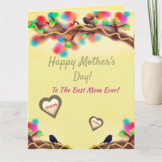 Colorful Nature Heart Mother's Day Karte