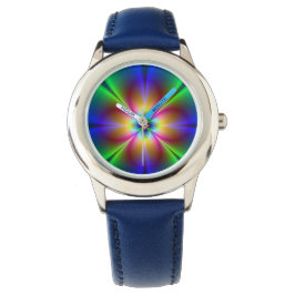 Colorful Neon Daisy Armbanduhr